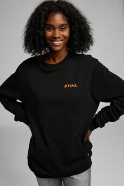 STIHL Logo Sweatshirt - Black -Power Yard Zone 98771